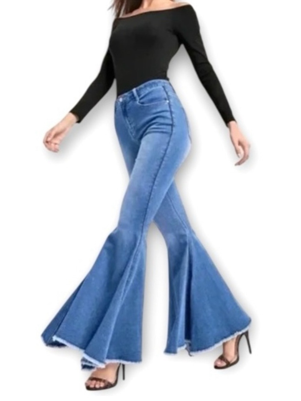 Extreme Wide Leg Flare Jeans Size 18 - Picture 1 of 14